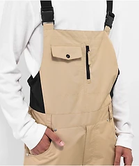 Aperture Bibber Khaki 10K Snowboard Bib Pants 2023