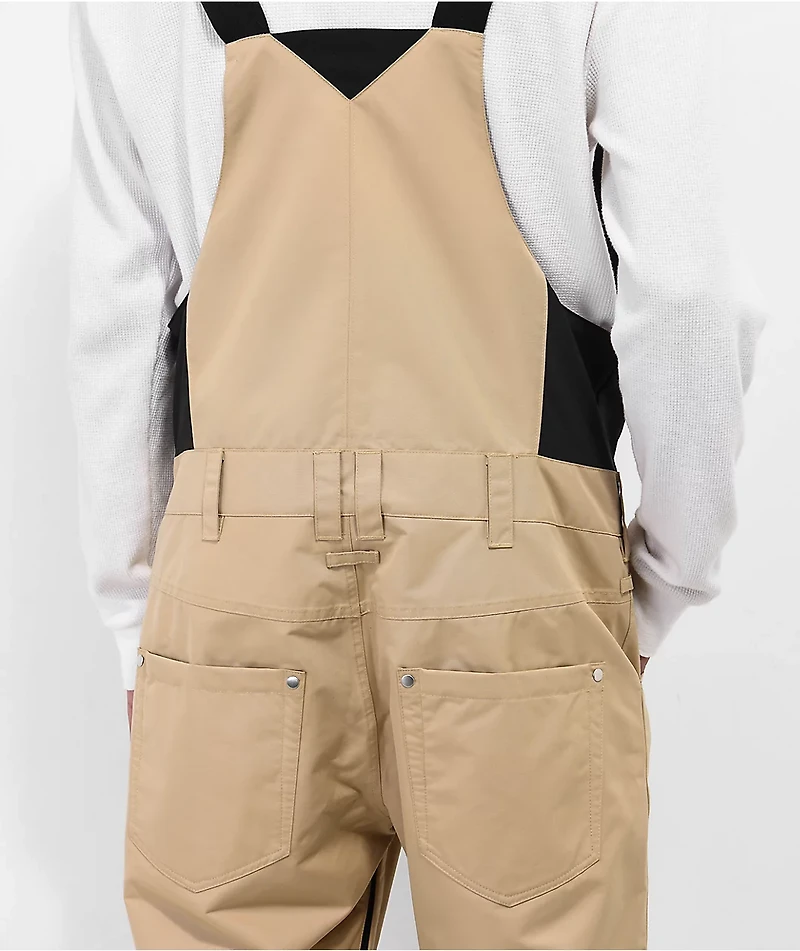 Aperture Bibber Khaki 10K Snowboard Bib Pants 2023
