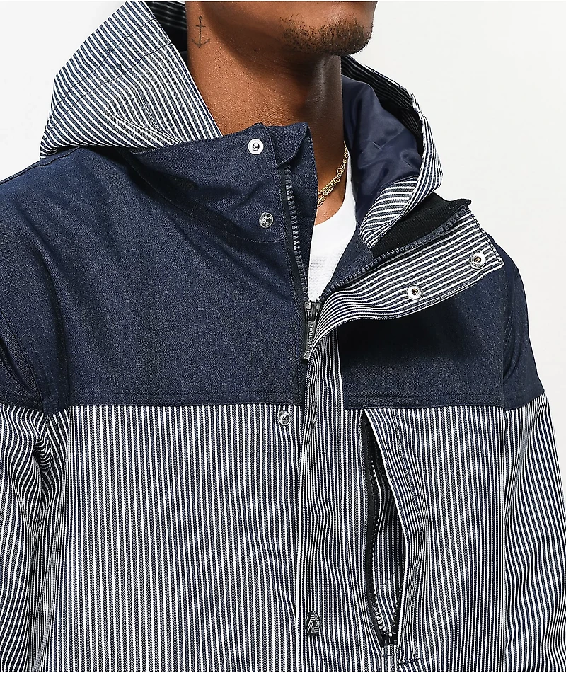 Aperture Double Diamond Rail Navy Stripe 10K Snowboard Jacket