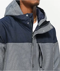Aperture Double Diamond Rail Navy Stripe 10K Snowboard Jacket