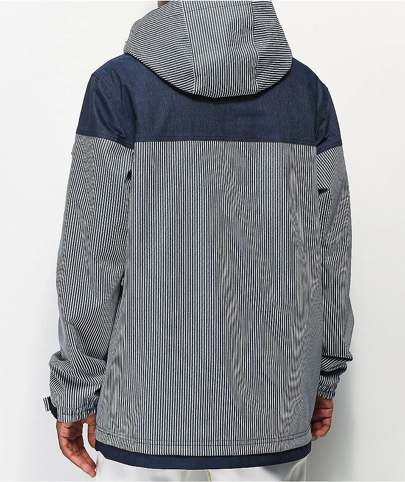 Aperture Double Diamond Rail Navy Stripe 10K Snowboard Jacket