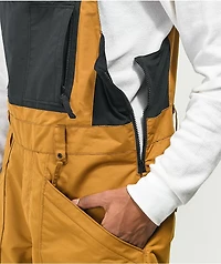 Aperture Jibbed Brown & Black Bib Snowboard Pants