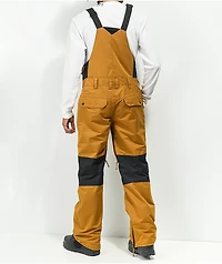 Aperture Jibbed Brown & Black Bib Snowboard Pants