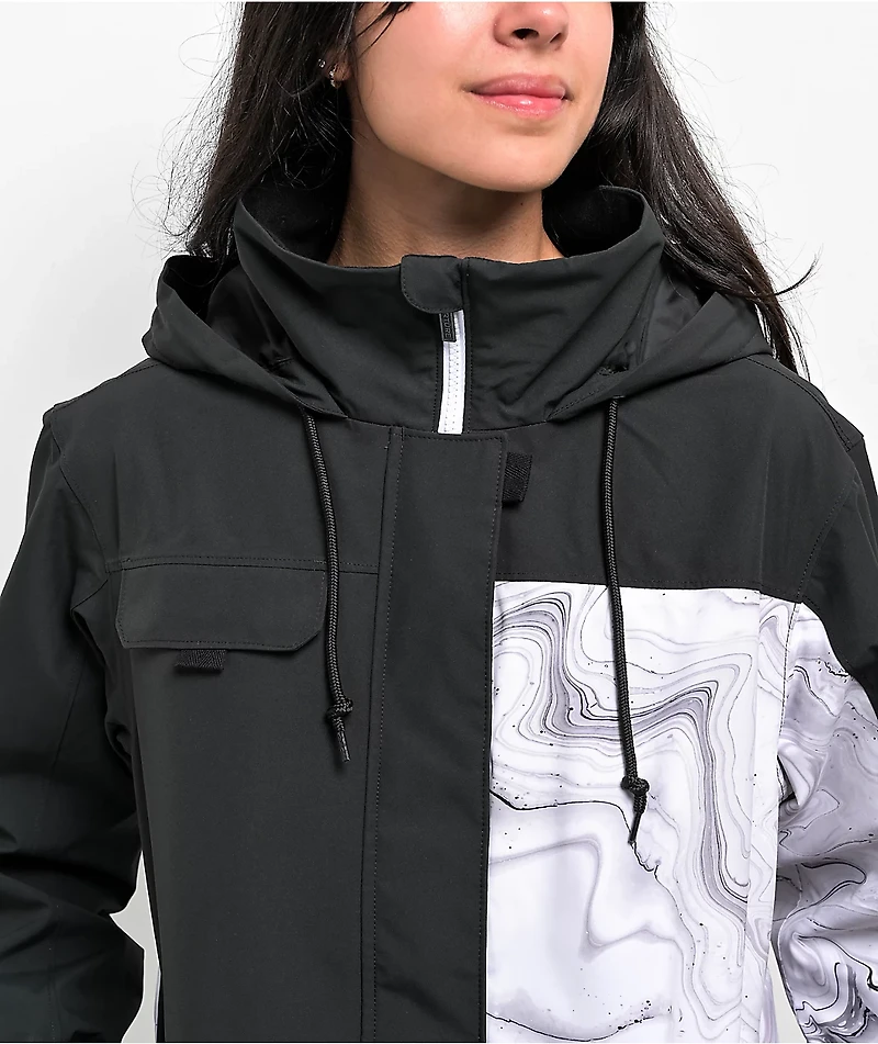 Aperture Lexi Black & Marble 10K Snowboard Jacket 2024