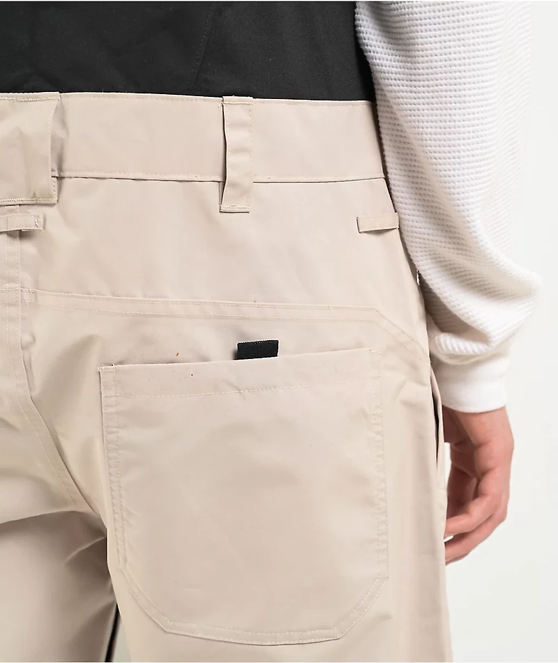 Aperture Steamboat Beige & Black 10K Bib Snowboard Pants