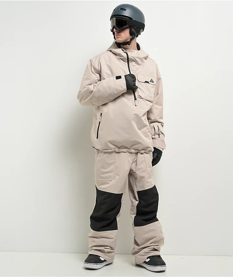 Aperture Steamboat Beige & Black 10K Bib Snowboard Pants