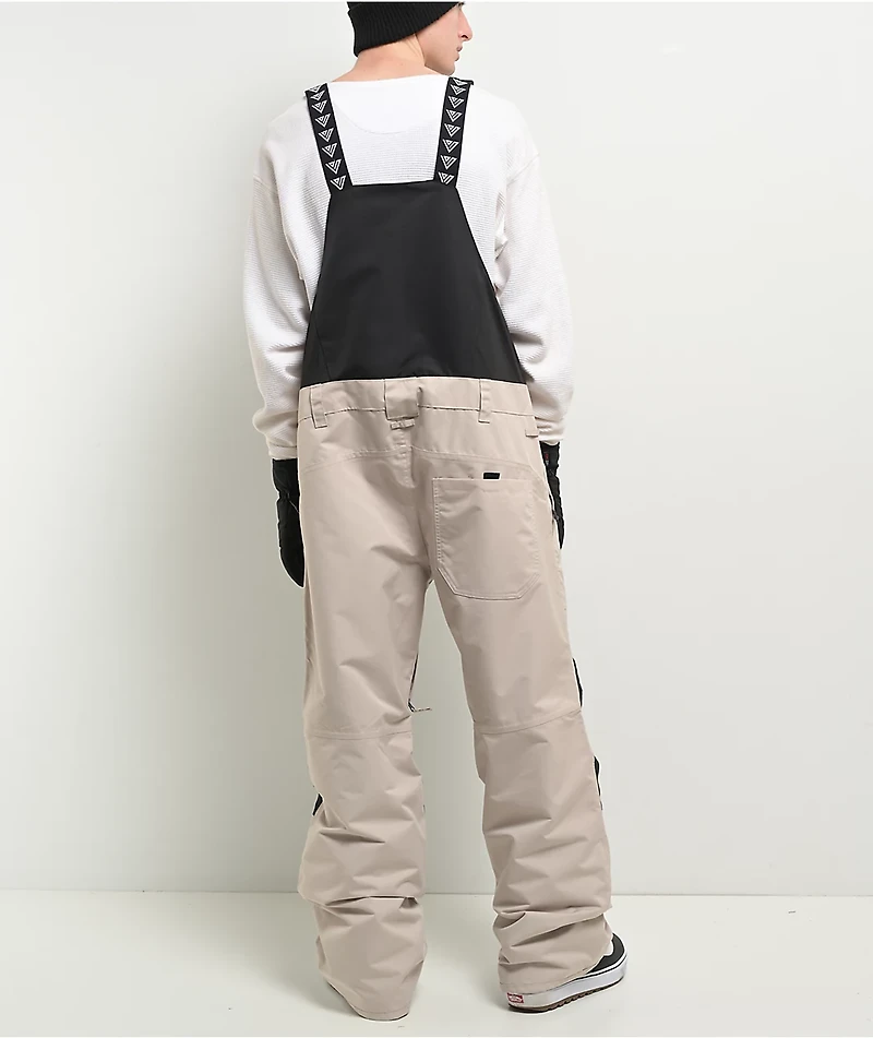 Aperture Steamboat Beige & Black 10K Bib Snowboard Pants