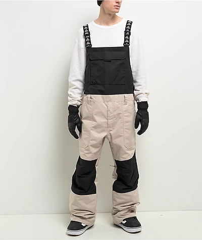 Aperture Steamboat Beige & Black 10K Bib Snowboard Pants
