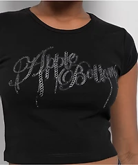 Apple Bottoms Chain Reaction Black Crop T-Shirt