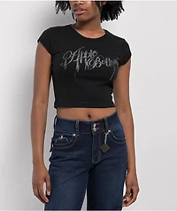 Apple Bottoms Chain Reaction Black Crop T-Shirt