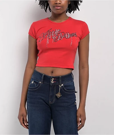 Apple Bottoms Chain Reaction Red Crop T-Shirt