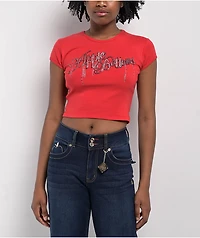 Apple Bottoms Chain Reaction Red Crop T-Shirt