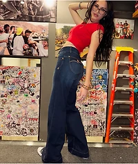 Apple Bottoms Forbidden Fit Blue Wide Leg Jeans