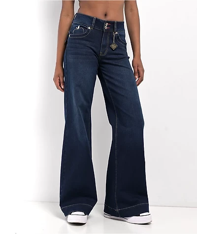 Apple Bottoms Forbidden Fit Blue Wide Leg Jeans