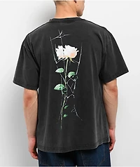 April Cracked Rose Black Wash T-Shirt