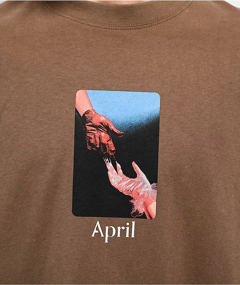 April Material Brown T-Shirt