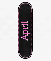 April OG Logo 8.5" Pink & Black Skateboard Deck