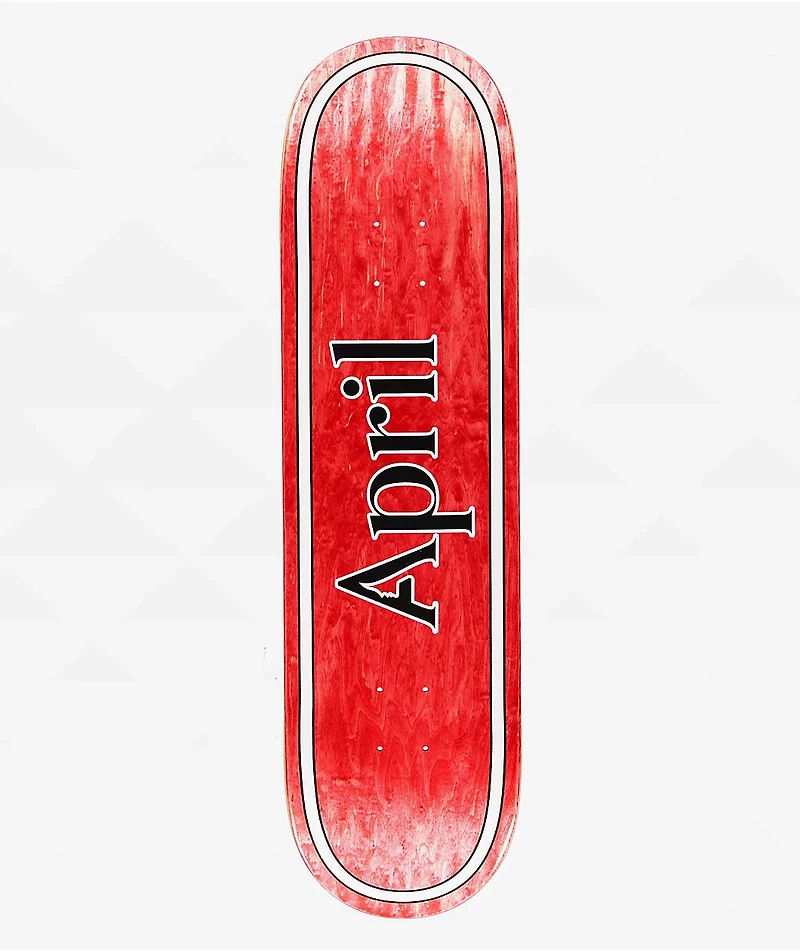 April Red OG Logo 8.5" Skateboard Deck