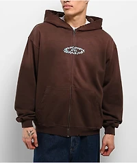 April Stars Brown Zip Hoodie