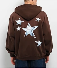April Stars Brown Zip Hoodie
