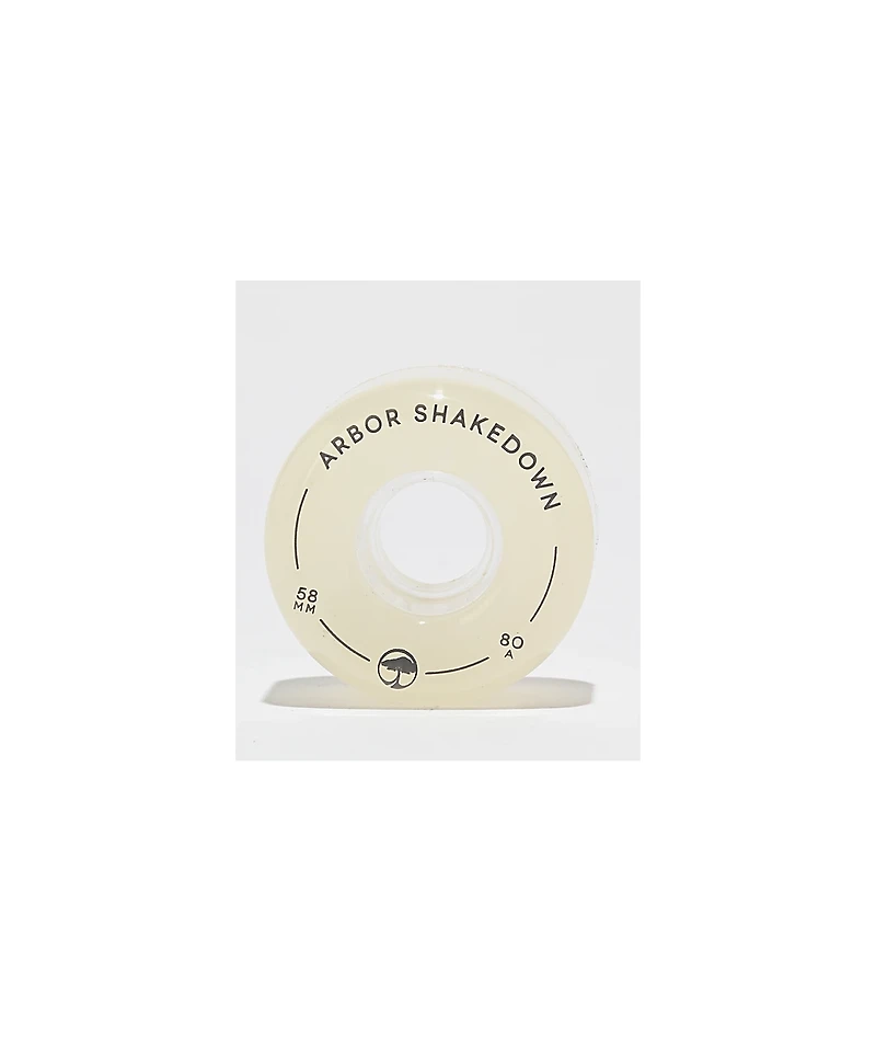 Arbor Shakedown 58mm 80a White Cruiser Skateboard Wheels