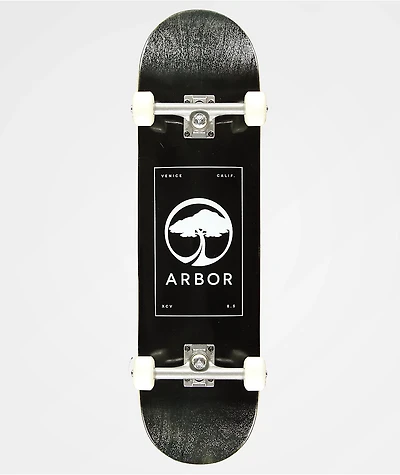 Arbor Street Logo Black 8.5" Skateboard Complete