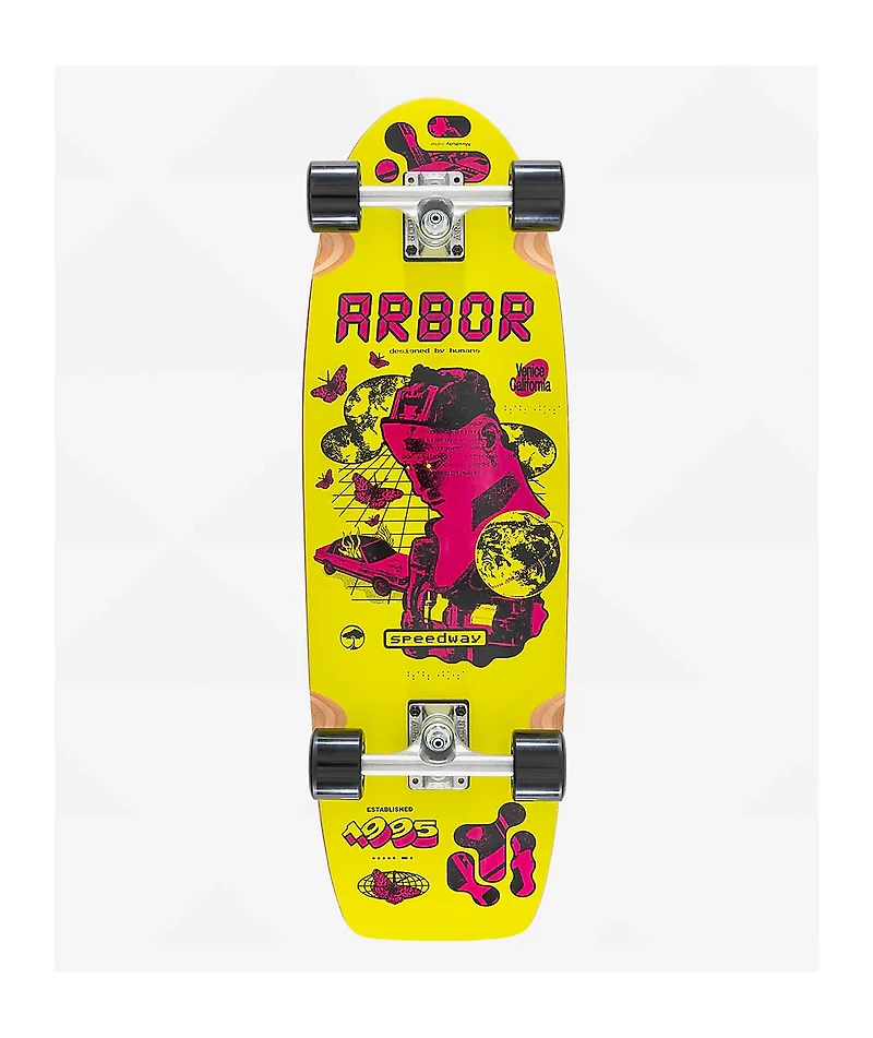 Arbor Venice Speedway Glitch 30.5" Cruiser Skateboard Complete