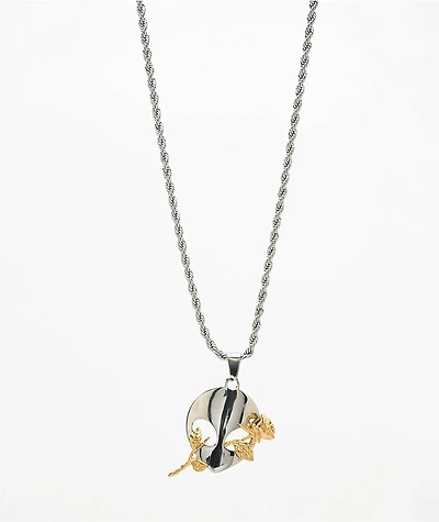 Artist Collective Alien Rose 24" Silver & Gold Chain Necklace