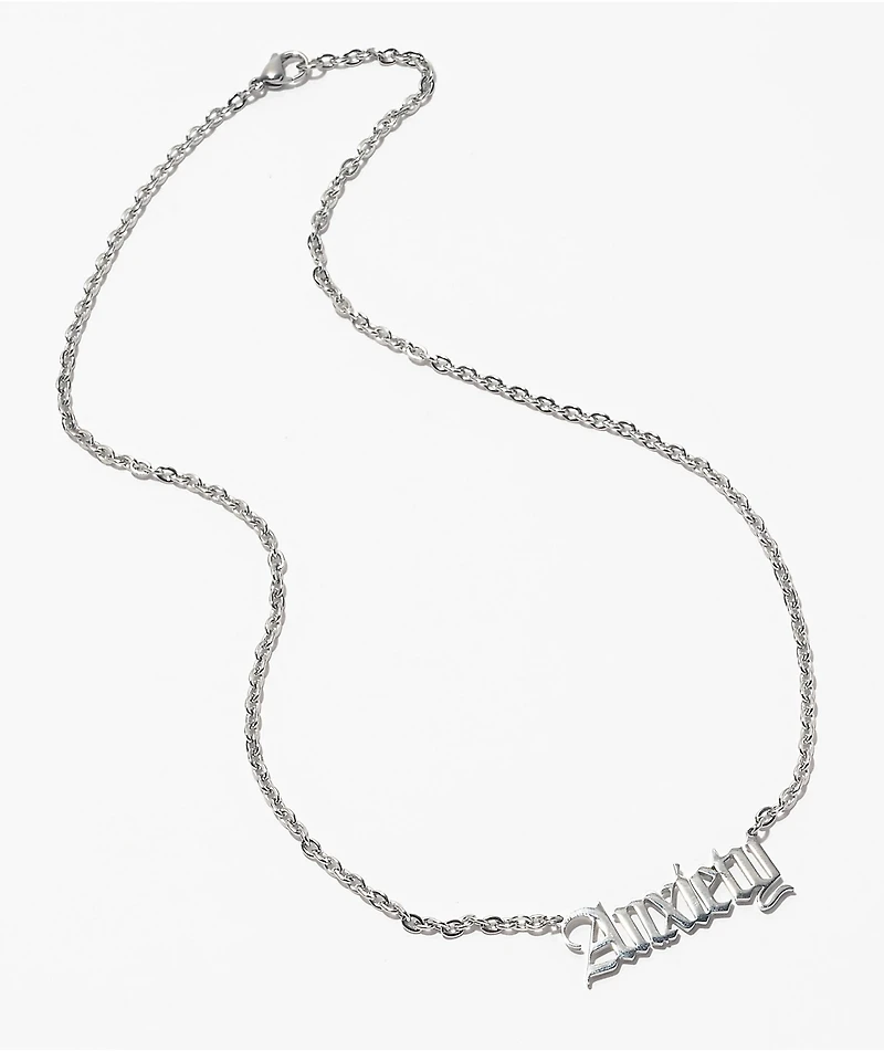 Artist Collective Anxiety 18" Silver Chain Necklace