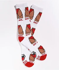Artist Collective Dat Ass White Crew Socks