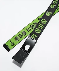 Artist Collective Death Drip Green Web Belt