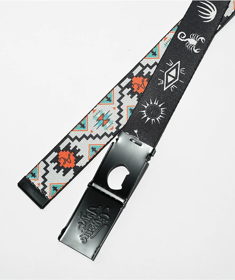 Artist Collective Desert Icons Reversible Black Web Belt