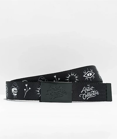 Artist Collective Desert Icons Reversible Black Web Belt