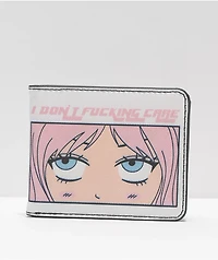 Artist Collective Don't Care White Bifold Wallet