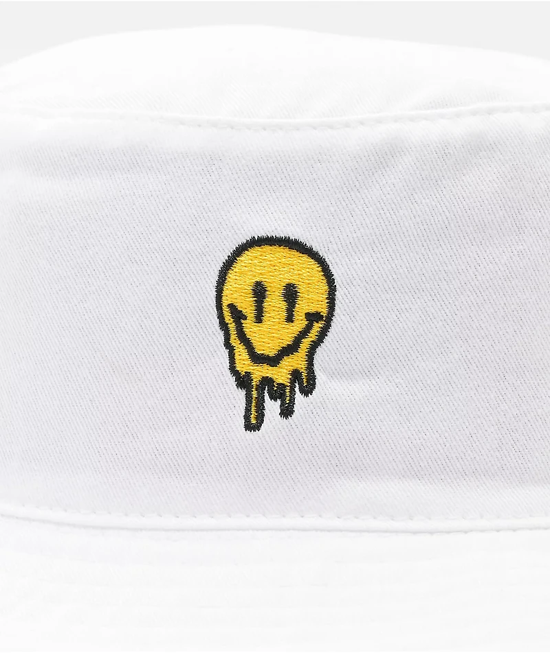 Artist Collective Drip Face White Bucket Hat