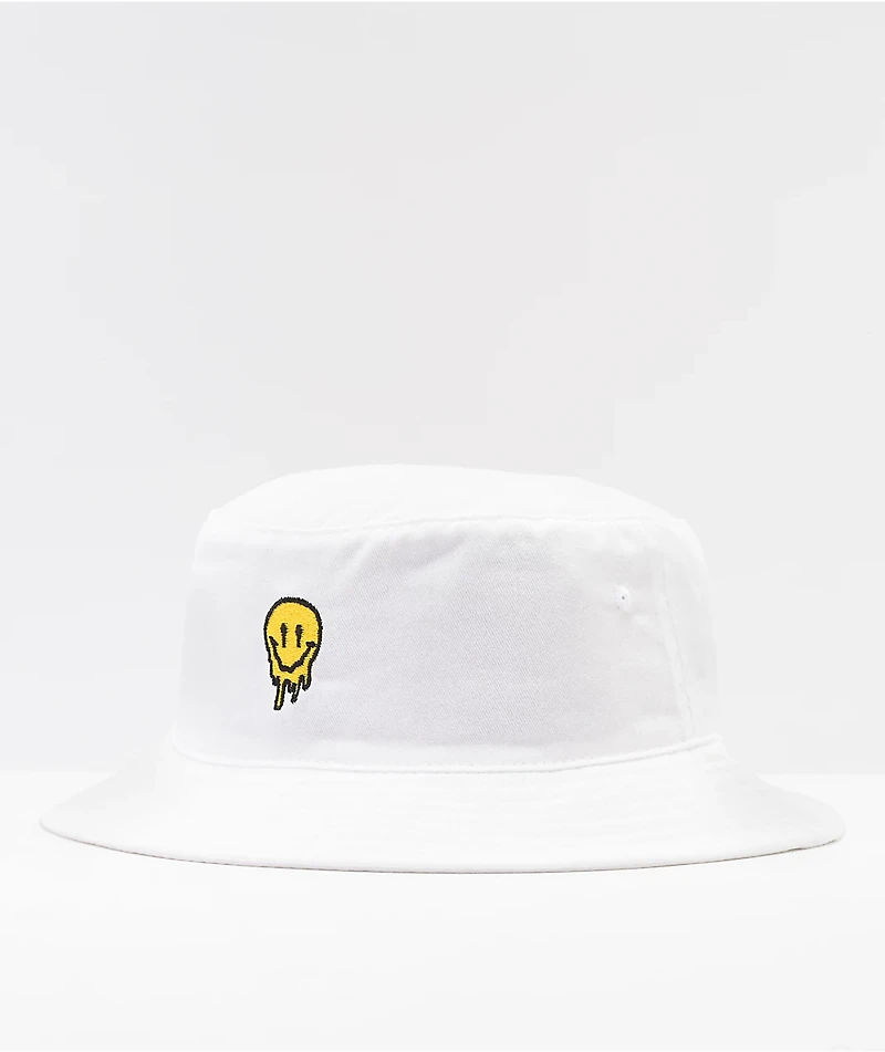 Artist Collective Drip Face White Bucket Hat