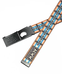 Artist Collective Geo Pattern Orange, Blue & Grey Web Belt