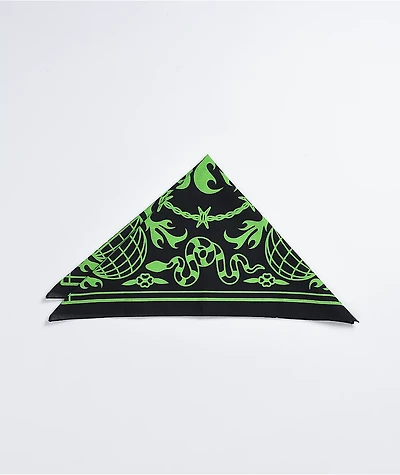 Artist Collective Globe Black & Lime Bandana