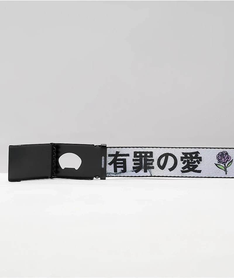 Artist Collective Guilty Love Black & White Web Belt