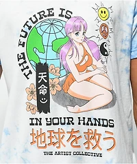 Artist Collective Your Hands Blue Tie Dye T-Shirt