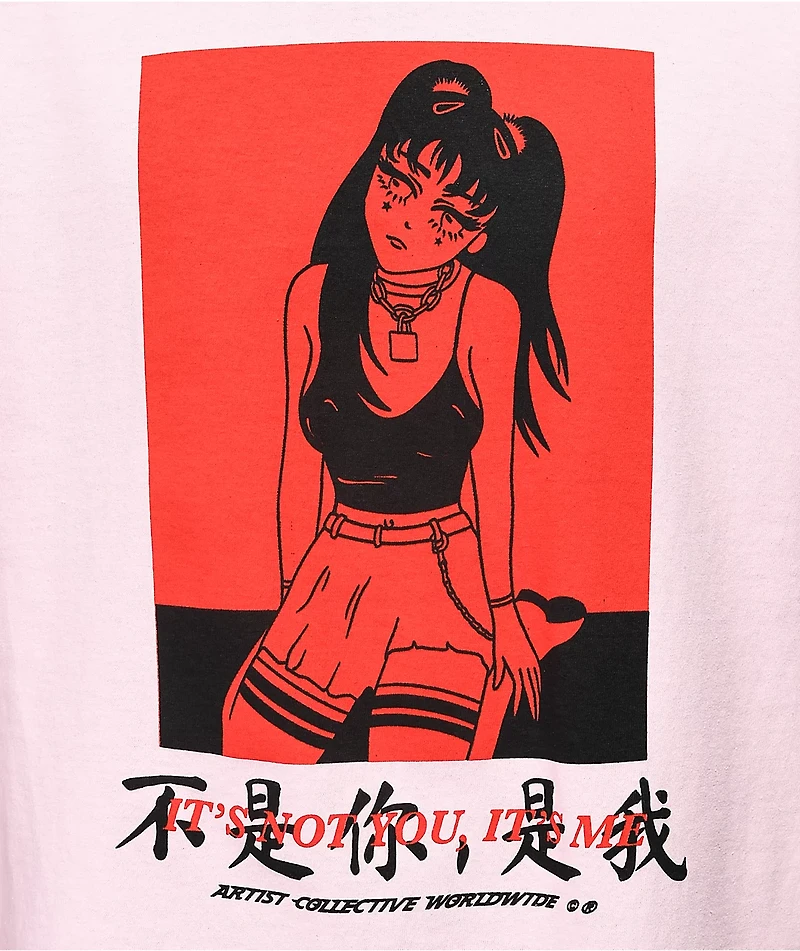 Artist Collective Not You Kanji Light Pink T-Shirt