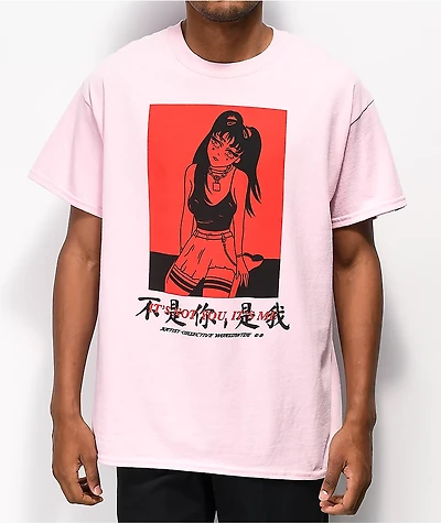 Artist Collective Not You Kanji Light Pink T-Shirt