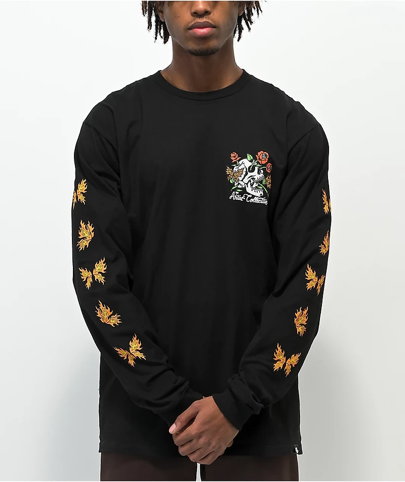 Artist Collective Open Your Eyes Black Long Sleeve T-Shirt