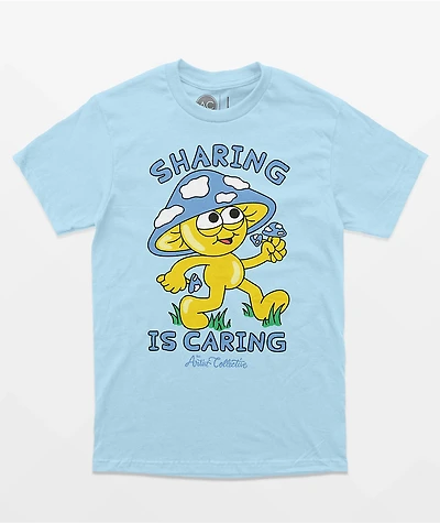 Artist Collective Sharing Is Caring Blue T-Shirt