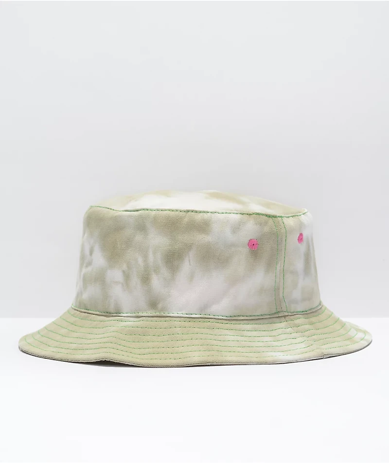 Artist Collective Slow Down Green Tie Dye Bucket Hat