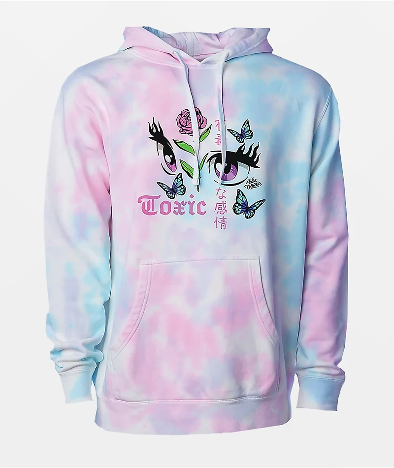 Artist Collective Toxic Pink & Blue Tie Dye Hoodie