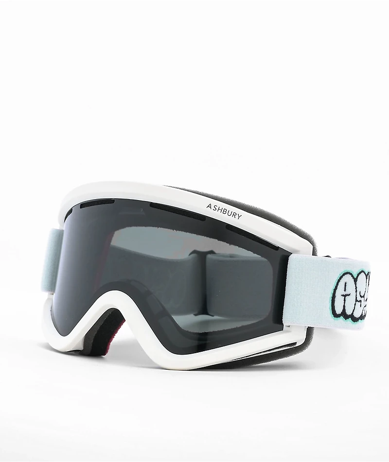 Ashbury Tag White Snowboard Goggles