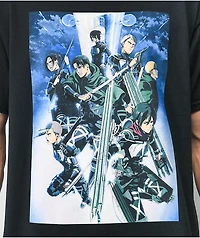 Attack On Titan Group 2 Black T-Shirt