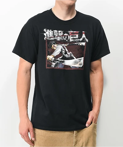 Attack On Titan Sword Black T-Shirt