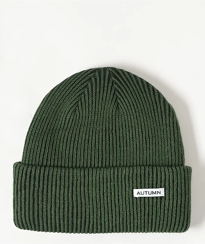 Autumn Cord Dark Green Beanie
